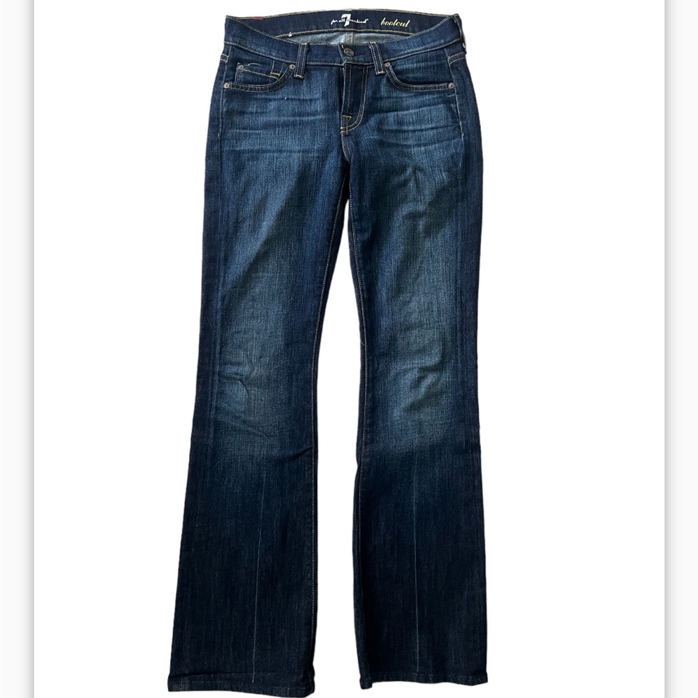 7 for all mankind dark wash bootcut jeans size 25 ladies womens